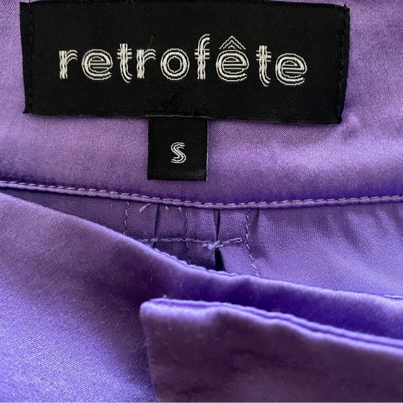 Retrofete Rocky Silk Pants in Violet - Picture 9 of 12